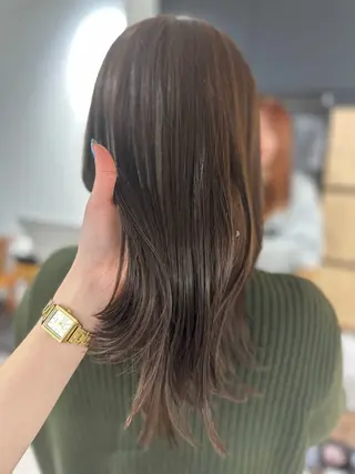 セミロング カラー パーマ ヘアアレンジ メンズ キッズ 骨格レイヤーカット 🌿美髪縮毛矯正のヘアスタイル