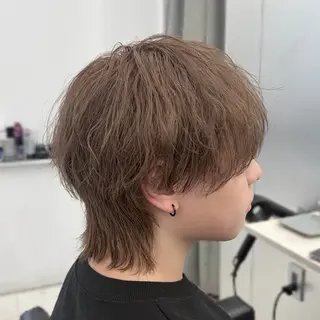 ミディアム カラー メンズ ʜᴀʀᴜᴋᴀ♱メンズ ウルフ/ブリーチのヘアスタイル