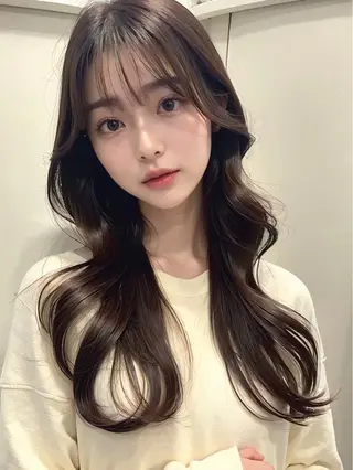 ロング ️韓国ヘア／レイヤー カットYūka❤️のヘアスタイル