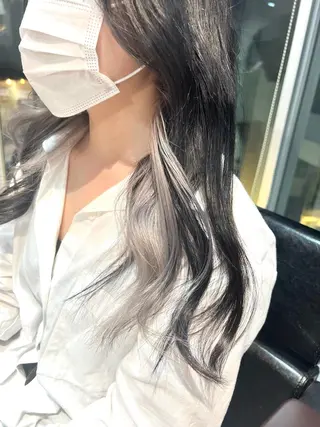 セミロング カラー ヘアアレンジ 🌈インナーカラー ‘ショウマ’🌈のヘアスタイル
