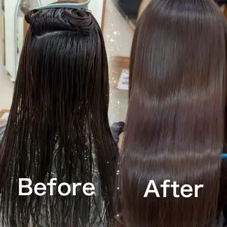 ロング カラー ブリーチなし 透明感カラー/艶髪のヘアスタイル