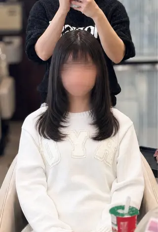 セミロング 地毛風/髪質改善 縮毛矯正🌙 ゆきのヘアスタイル