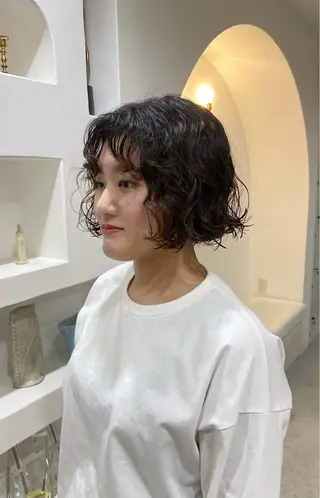 パーマ 黒木 心温のヘアスタイル