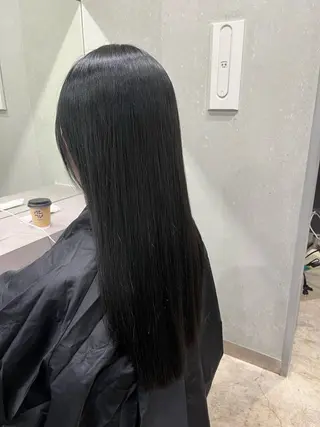 セミロング カラー 縮毛矯正 特化生田のヘアスタイル