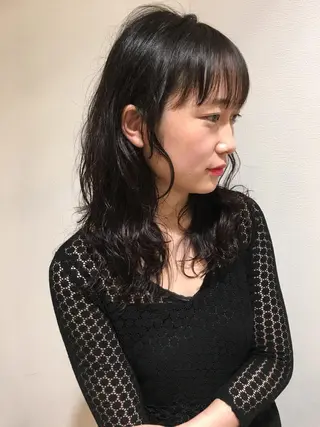 セミロング パーマ ディレクター ノナカのヘアスタイル