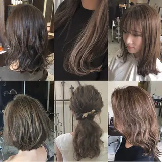 ミディアム カラー ヘアアレンジ LoRE hair 四条河原町　西尾友里のヘアスタイル