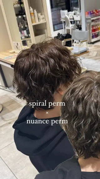 パーマ メンズ レイヤーカット Y2K/𝓡𝓲𝓷のヘアスタイル