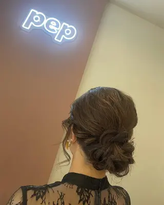 セミロング ヘアアレンジ pep natsumiのヘアスタイル