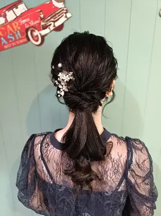 ヘアアレンジ セミロング ヘアセット/髪質改善 /カラー/TADOのヘアスタイル