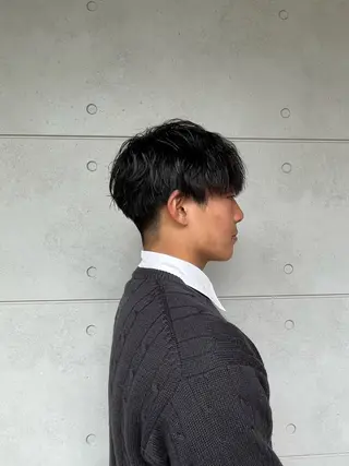 パーマ メンズ ボブパーマ/レイヤー カット/KINAMIのヘアスタイル