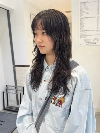 ロング パーマ デジタルパーマ 🌀ボブ　萩原　龍のヘアスタイル