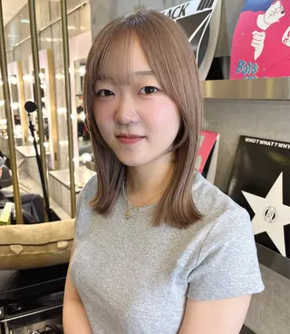 ミディアム 海外風ヘア 野田光也のヘアスタイル