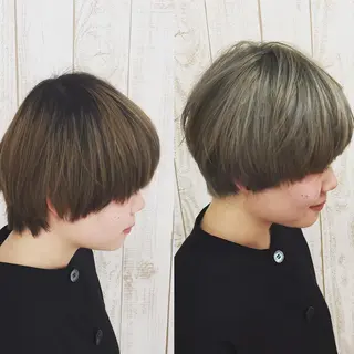 ショート カラー 安陪 寛史のヘアスタイル