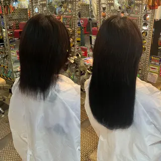 ロング ヘアアレンジ 🌈派手髪エクステ ブレイズ🌈ひろとのヘアスタイル