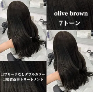 カラー 🤍ブリーチなし ブラウンhimi🤍のヘアスタイル