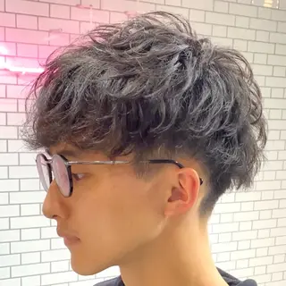 ショート パーマ メンズ 中崎町メンズパーマ/ シャドウ/山下拓実のヘアスタイル