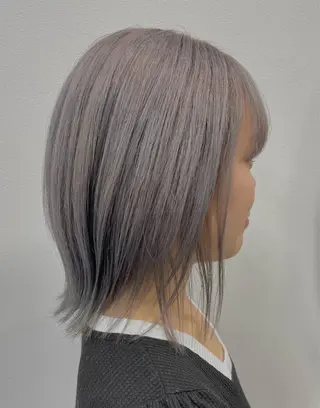 ミディアム カラー 須田 倫代のヘアスタイル