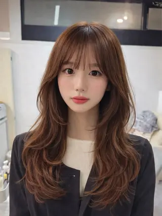 セミロング CARE ．KOBE所属・京谷 日向のヘアスタイル