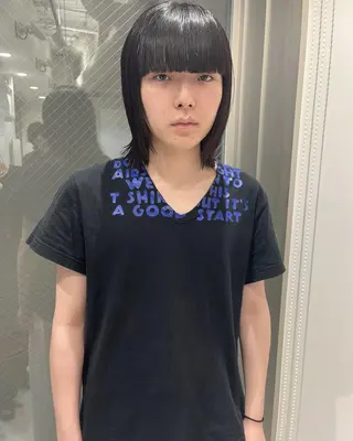 ミディアム メンズ ウルフカット/吉村 桃子のヘアスタイル