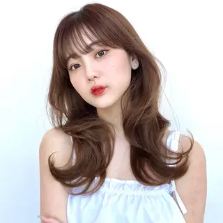 セミロング 韓国くびれレイヤー 🇰🇷はづきのヘアスタイル