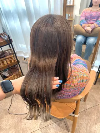 ロング カラー 透明感カラー/韓国 ヘア🩶yuri🩵のヘアスタイル