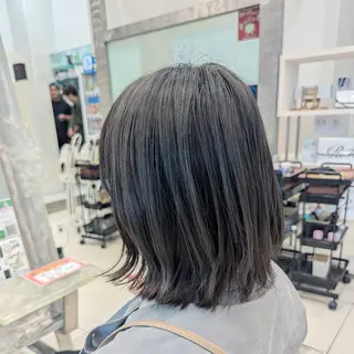 カラー セミロング 髪質改善 カミムラのヘアスタイル