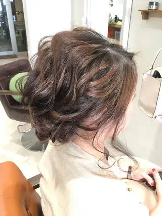 ミディアム ヘアアレンジ 美容院 むぎのその他イメージ