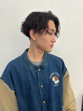 ショート カラー パーマ メンズ Vir by browのヘアスタイル