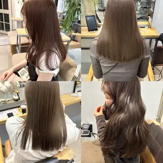 セミロング カラー 縮毛矯正/透け感 カラー🎀♡mariのヘアスタイル