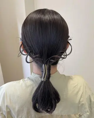 セミロング ヘアアレンジ サソウ ユリエ🥥のヘアスタイル