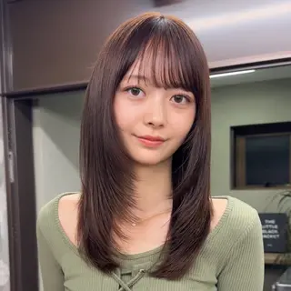 セミロング カラー 柔らかいレイヤー🌿 大人ヘア/みっきーのヘアスタイル