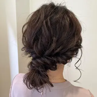 セミロング ヘアアレンジ サソウ ユリエ🥥のヘアスタイル