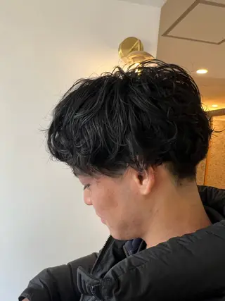 パーマ メンズ 解良 優斗のヘアスタイル