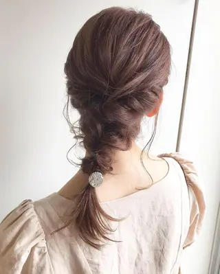 セミロング カラー ヘアアレンジ Satsuki ✂︎♡のヘアスタイル