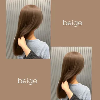 ミディアム カラー 透明感/ベージュ /kazui🐈のヘアスタイル