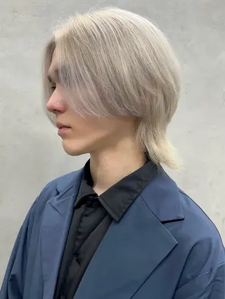 ショート カラー メンズ 🫐寒色系カラー 🫐ヤマナカリリカのヘアスタイル