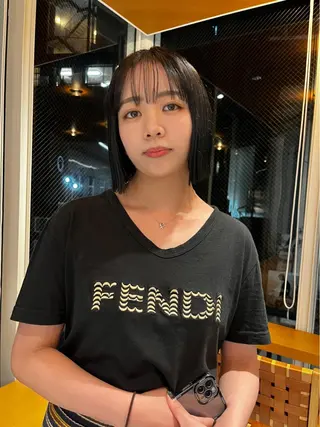 ミディアム ボブ&顔まわりレ イヤー♡TOMOE♡のヘアスタイル