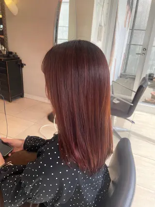 ロング カラー 菊池 菜月のヘアスタイル