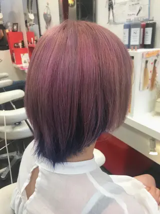 ショート カラー 岩谷/ブリーチ 🪽透明感カラーのヘアスタイル