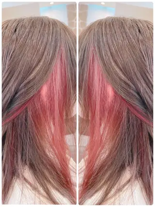 セミロング 開發 紗貴のヘアスタイル