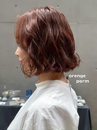 ショート カラー パーマ 大橋 芽衣のヘアスタイル