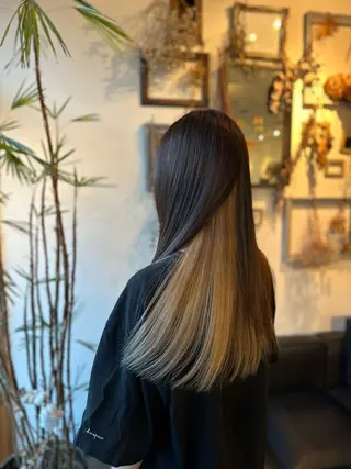 ロング カラー 💜推しインナー カラー/菊池柊真💜のヘアスタイル