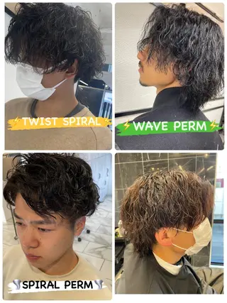 パーマ メンズ 大阪美容師 井上智博のヘアスタイル