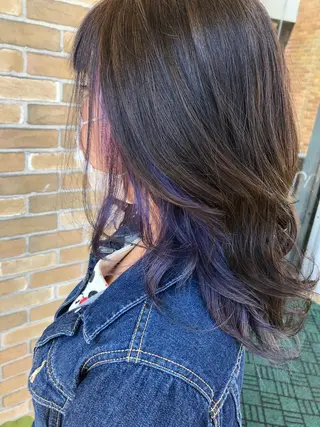 ミディアム カラー パーマ ヘアアレンジ ❣️倉敷❣️美髪 カラー能登一成のヘアスタイル