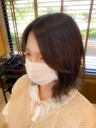 ミディアム カラー 縮毛矯正/髪質改善 飯田公祐のヘアスタイル