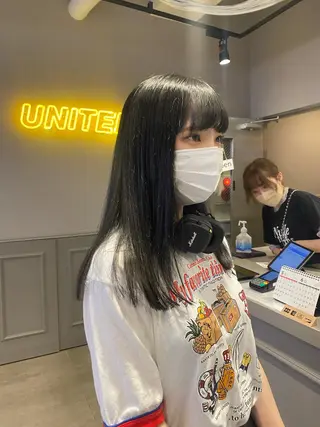 ミディアム カラー パーマ ヘアアレンジ メンズ キッズ ネイル マツエク・マツパ アイブロウ 韓国/トレンド レイヤー【101】のヘアスタイル