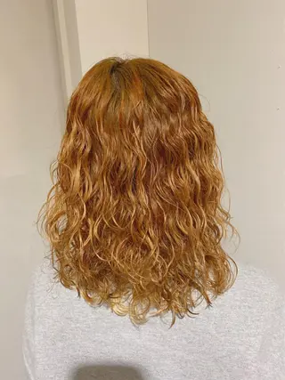 セミロング カラー パーマ ブリーチ縮毛矯正/ デサキ ショウヘイのヘアスタイル