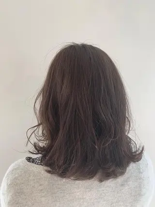 ミディアム カラー パーマ ヘアアレンジ 加藤 綾華のヘアスタイル