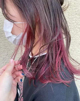 セミロング カラー ヘアアレンジ コレットヘアー 田中アヤノのヘアスタイル