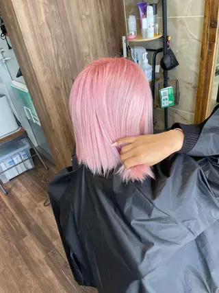 ショート カラー Lull1人美容室 バレイヤージュのヘアスタイル